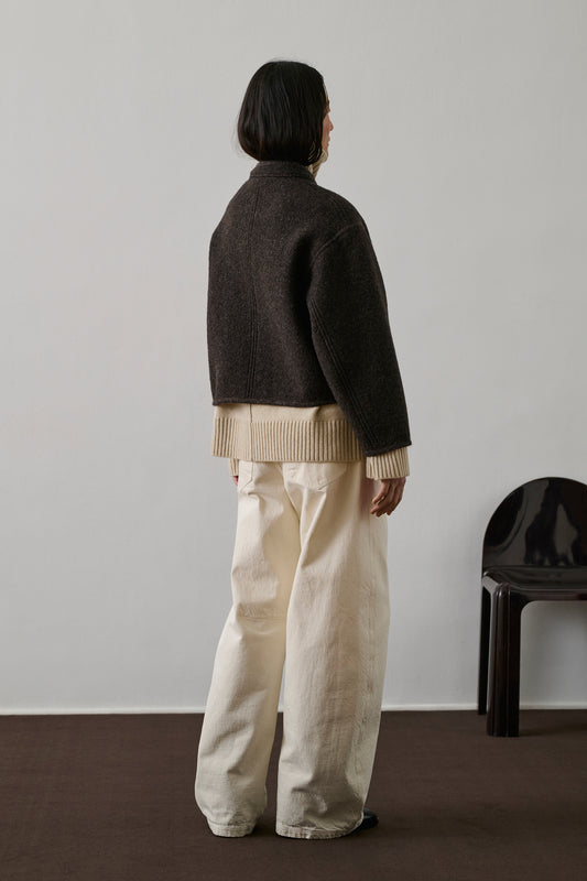 Veste Olympe - Marron Chiné - Laine - Femme