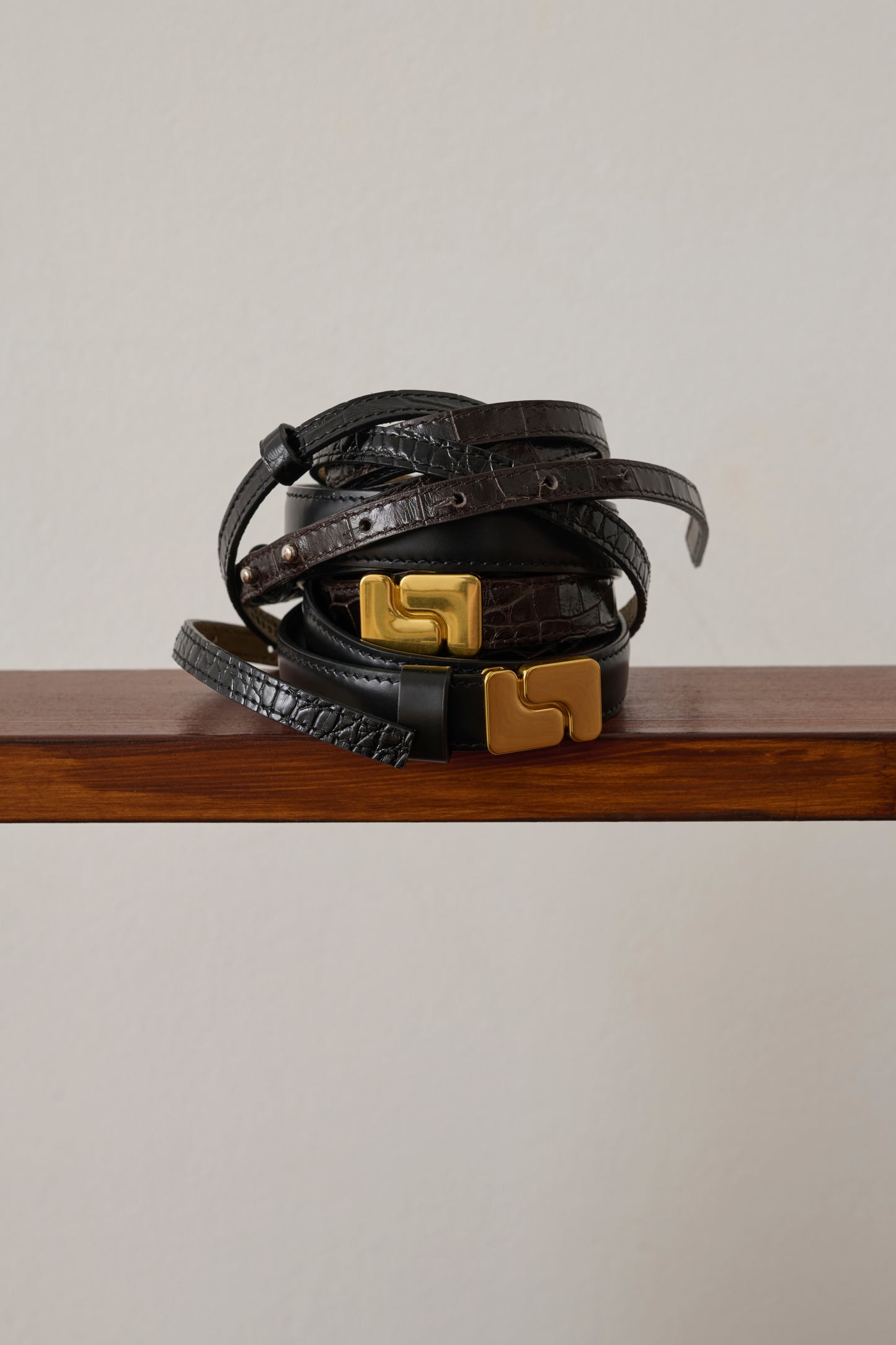 Ceinture Ninon Mini - Marron Foncé - Cuir - Femme