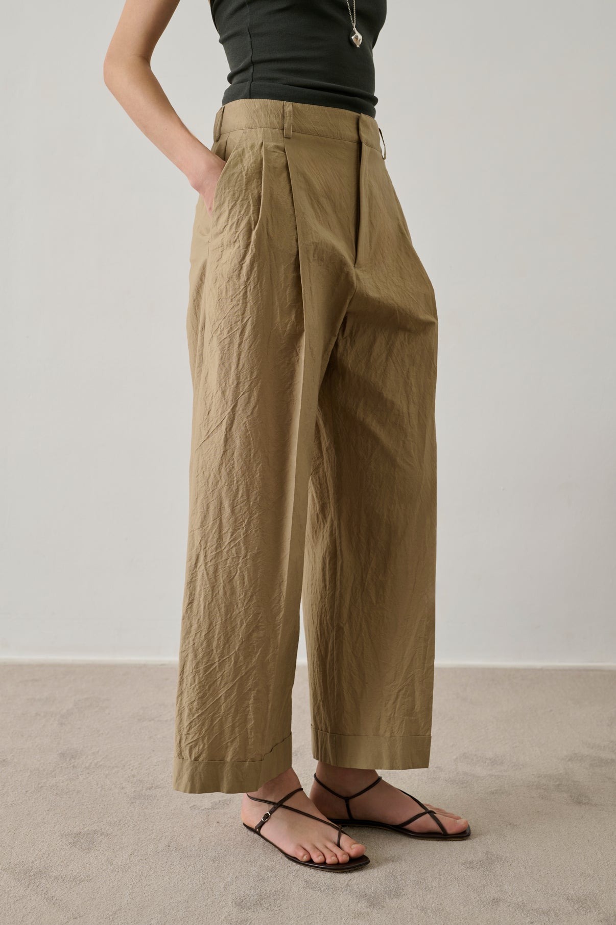 Pantalon Watson - Sable - Coton - Femme vue 3