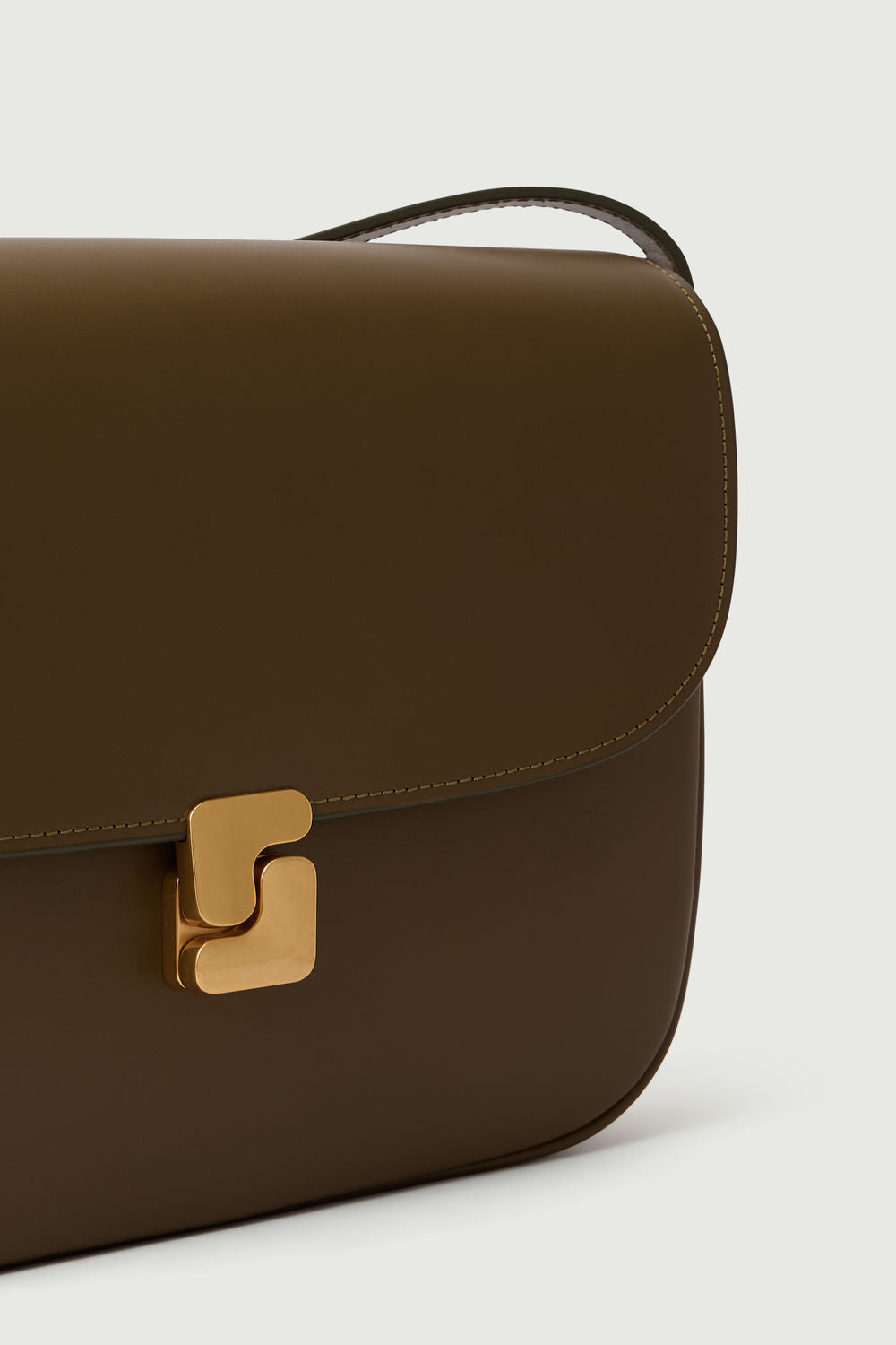 Sac Bellissima Maxi - Kaki Doré - Cuir - Femme vue 4