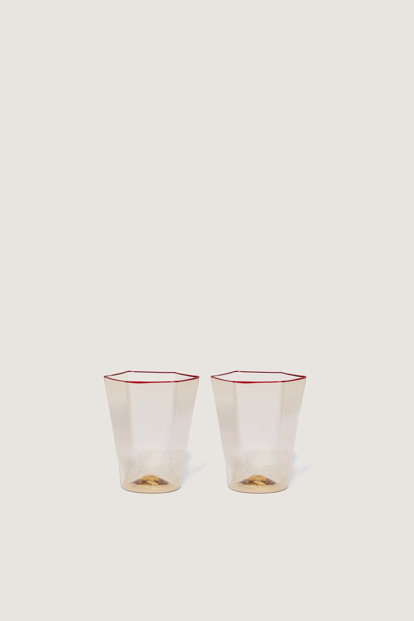 PAIRE DE VERRES DE MURANO ROUGE